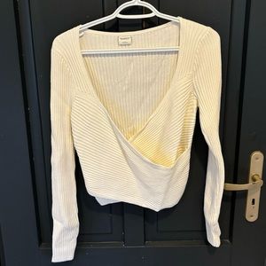 EUC Crossover Ribbed Sweater
